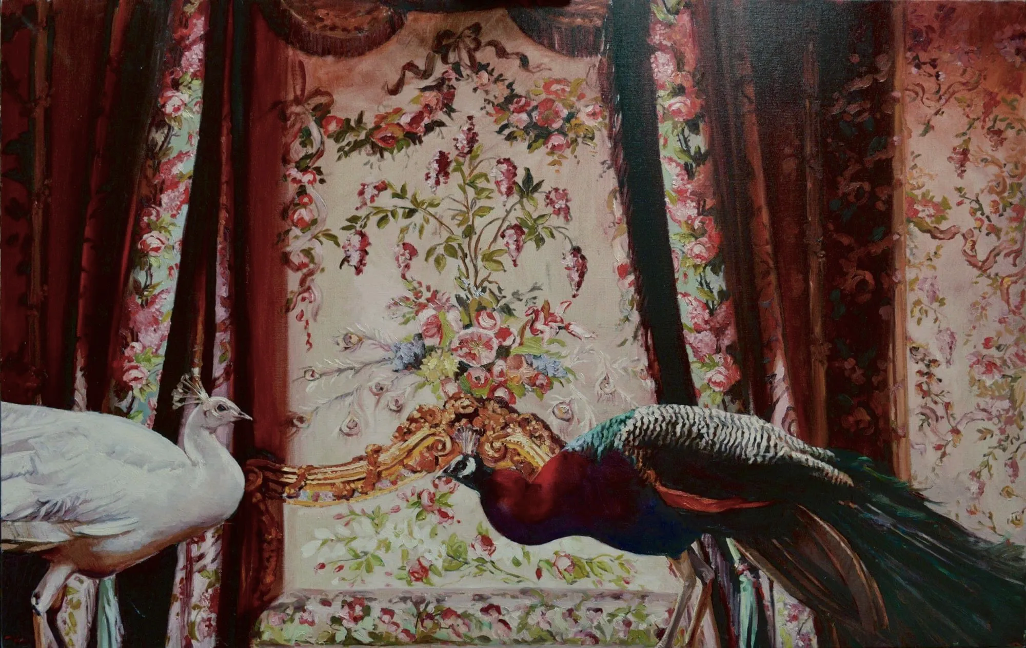 Two Peacocks